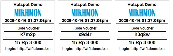 Pratinjau cetak voucher untuk printer thermal